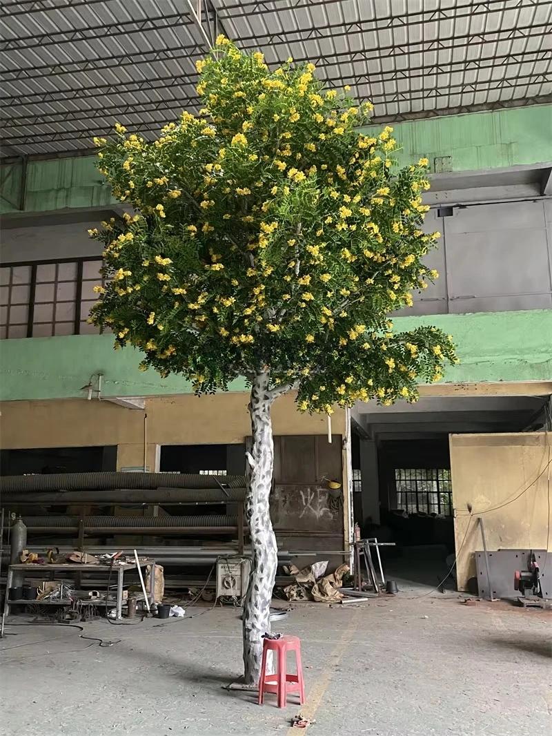 #￥Customizable Eco-friendly Handmade UV Resistant Fiberglass Sophora Japonica Tree | 500cm Tall Potted Plant Indoor/Outdoor Home