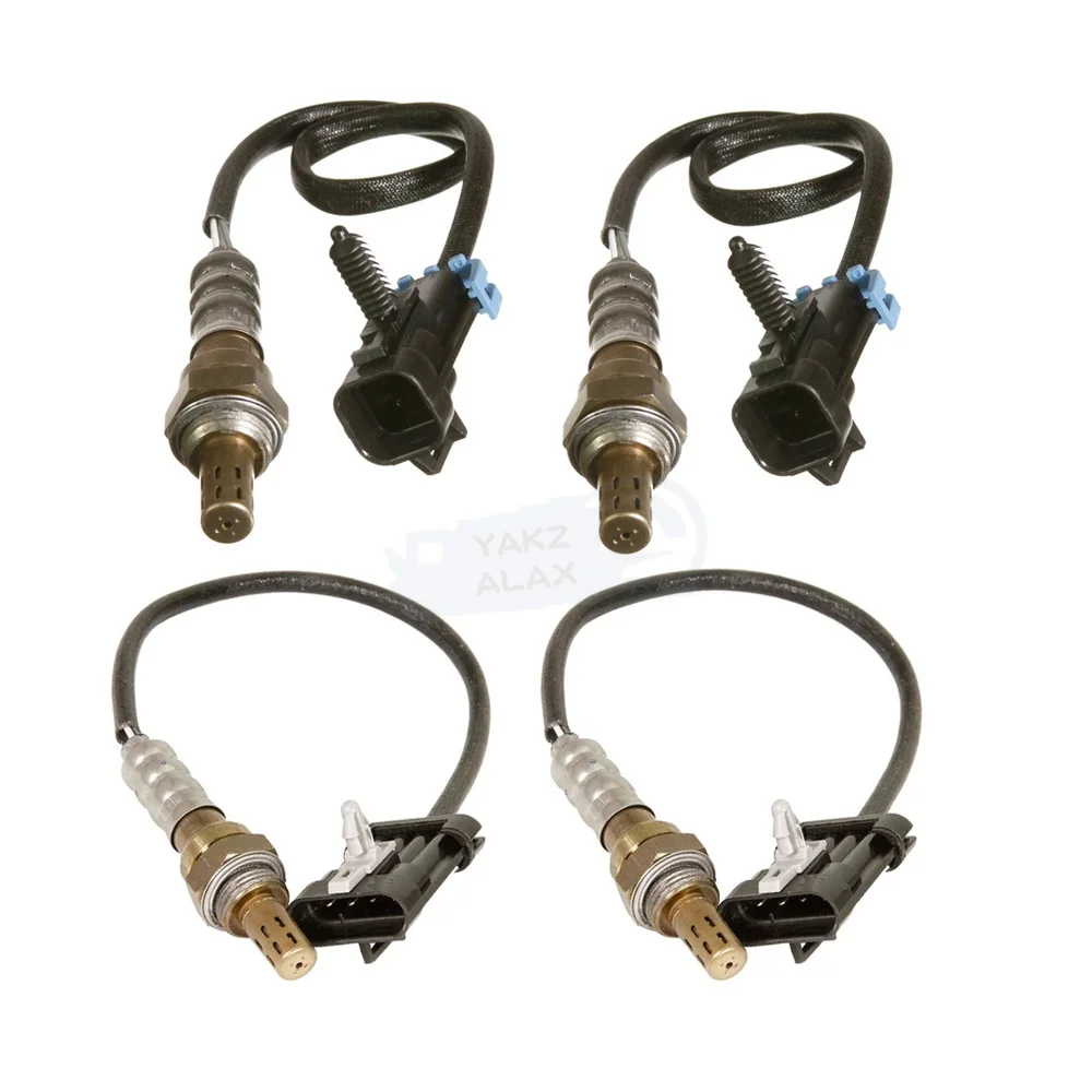 4Pcs 234-4018 234-4012 for GMC SAFARI YUKON SIERRA 1500 CHEVROLET EXPRESS 3500 Lambda Oxygen O2 Sensor Upstream Downstream