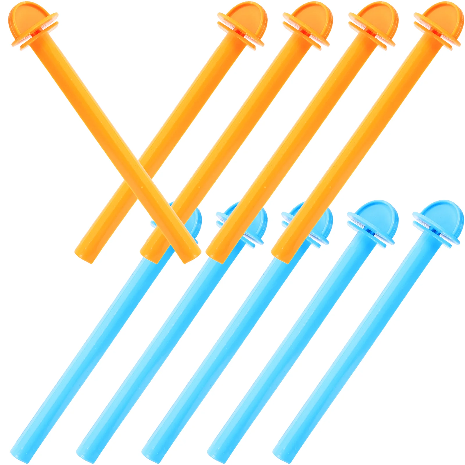 10 Pcs Bird Standing Stick Perches For Cages Plastic Sticks Parrot Toy Claw Grinding Accessories Small