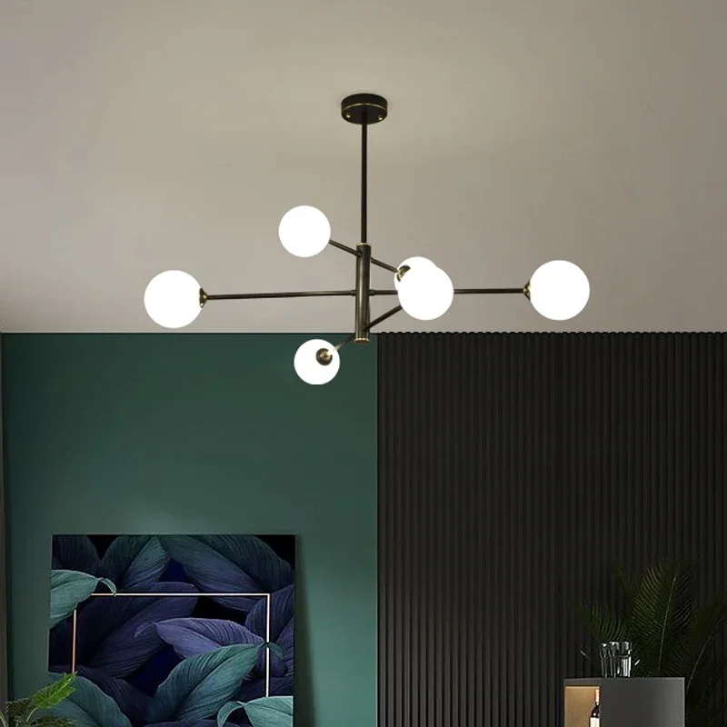 Nordische LED Kronleuchter minimalist ischen Wohnzimmer Pendel leuchte magische Bohne molekulare Haushalts atmosphäre Esszimmer Schlafzimmer Beleuchtung