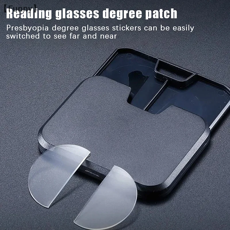 

〔Funny〕1Pair Liquid Silicone Bifocal Reading Glasses Lens Stick-on Presbyopic Lenses Magnification Reusable Ultralight Lenses