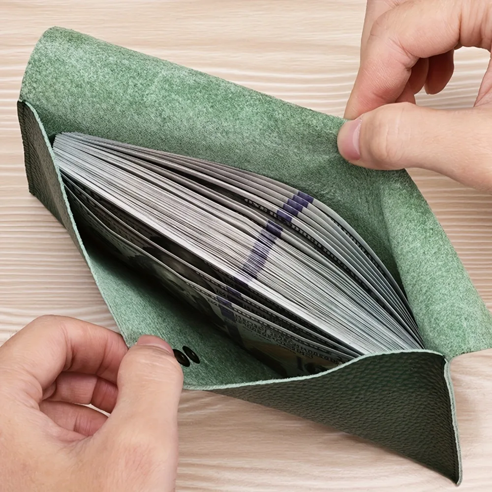 Long Wallet for Men & Women Large Capacity Cash Holder Minimalist Stylish Coin Pocket Envelope Bag Portable All-match Purse