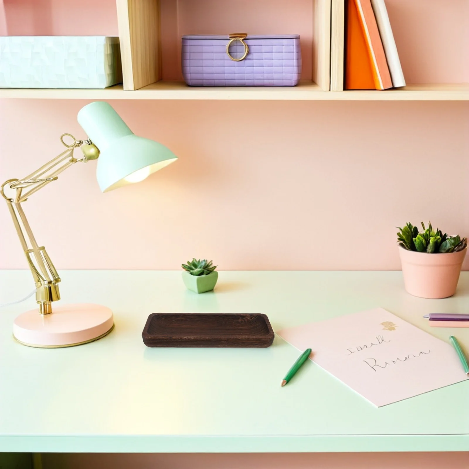 

Wood Decorative Rectangular Tray 31.8x11.8cm Farmhouse Style Organizer for Bathroom Counter Kitchen Vanity Jewelry Makeup Holder