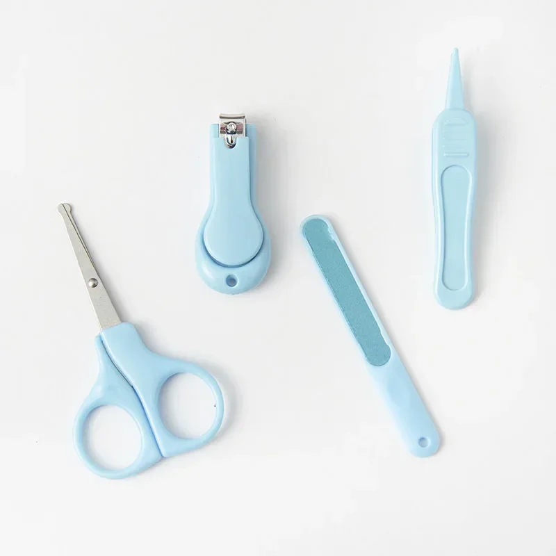 4pcs/set Baby Nail Clipper Small Nail Trimmer Scissors Files Booger Clip Set Anti Pinch Nail Cutter Baby Care Tools