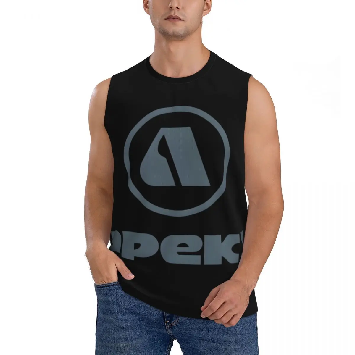 Apeks Scuba Diving Equipment Men Sleeveless Tank Tops Quick Dry Breathable Gym Fitness Running Summer Casual Sport Vest