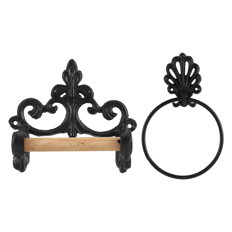 set-portarotolo-e-portasciugamani-a44i-nero-portasciugamani-in-ghisa-da-bagno-portarotolo-da-parete-design-vintage