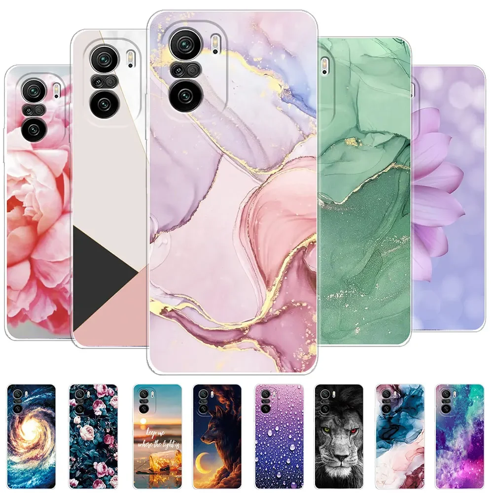 For Xiaomi POCO F3 Case Transparent Cover POCO F3 5G Marble New Soft Clear Silicone Phone Case For Poco F3 GT PocoF3 Fundas