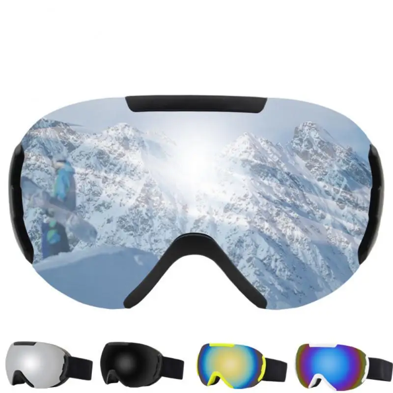 Skibril Dubbellaags UV400 Anticondens Skibril Skimasker Snowboard Heren Dames Sneeuwbril Sneeuwscooterbrillen Лы О www