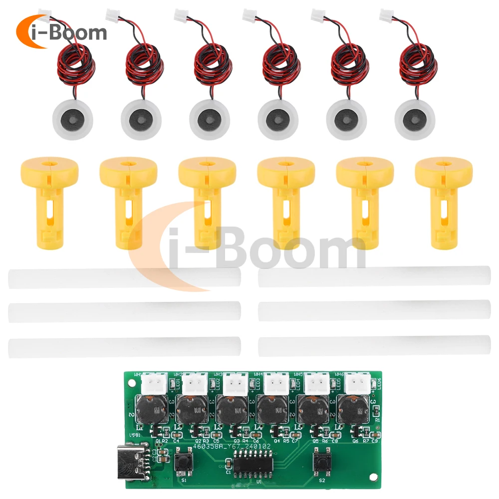 Módulo Umidificador Faça Você Mesmo Kit Placa de Controle Nebulização Ultrassônico Nebulizador Névoa Névoa Driver Placa de Circuito Tipo-c Interface Bico