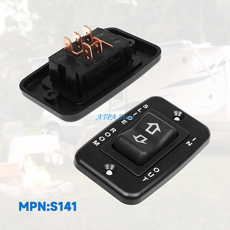 

U13C Slide Operated Rocker Switches For Camping Vehicles Easy Mounting Universal Application Plastic Metal Blend