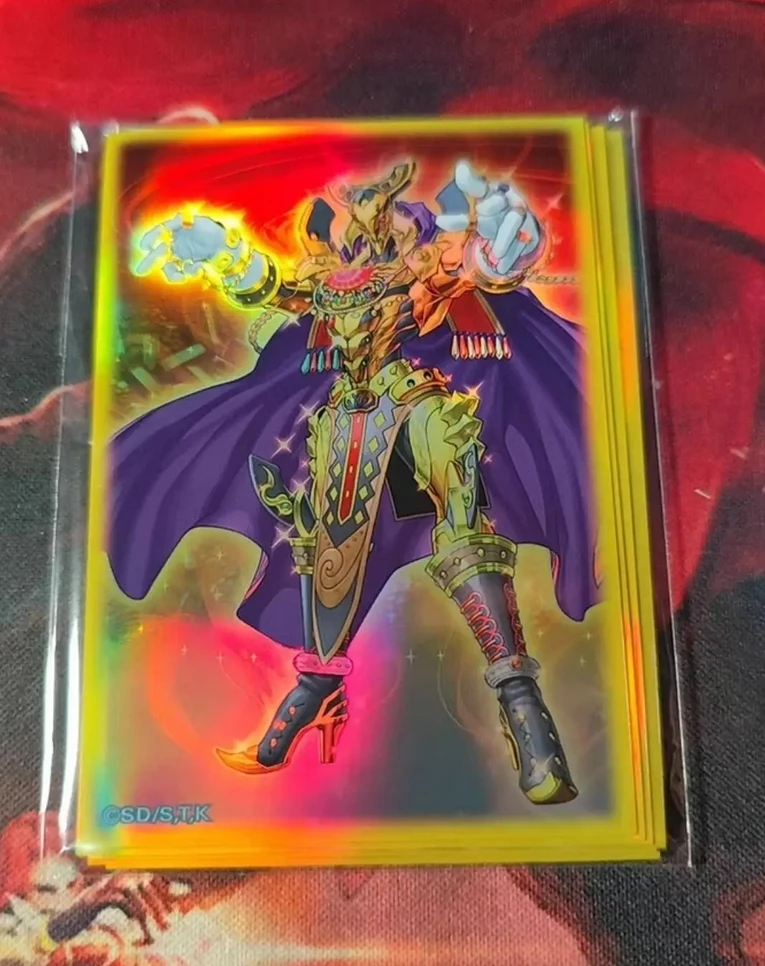 10Pcs Yugioh KONAMI Duel Monsters Eldlich the Golden Lord Gold Official Collection Sealed Duelist Card Protector Sleeve