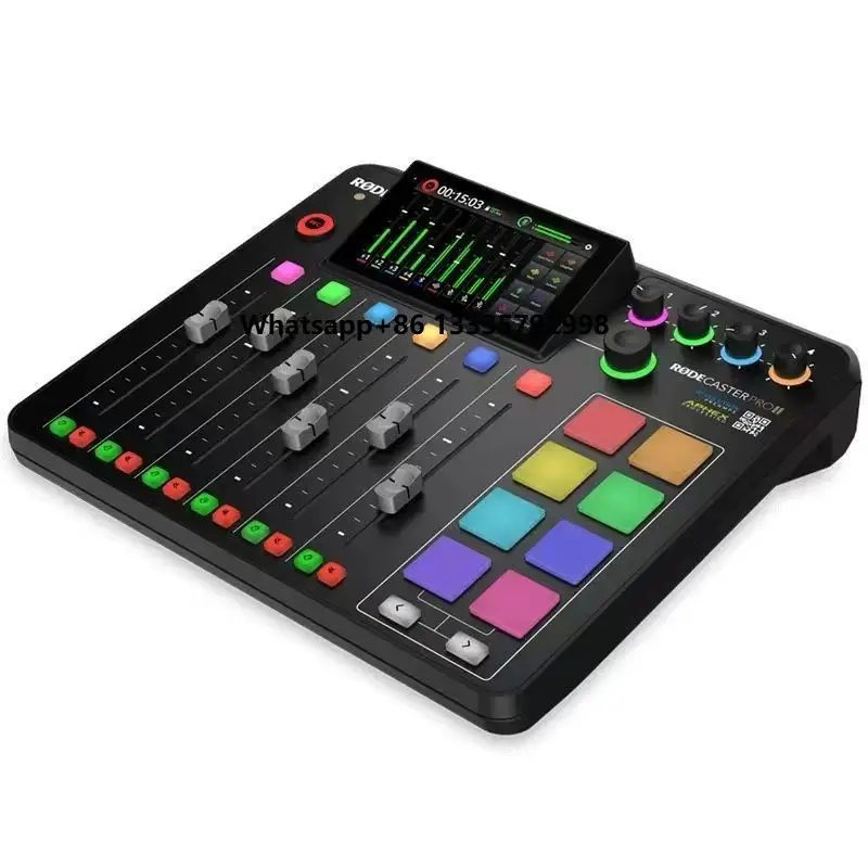 

RODE Rod Caster Pro II Mixer Sound Card /l Audio Interface Sound Card for Live Frequency Production Mixer Anchor Microphone