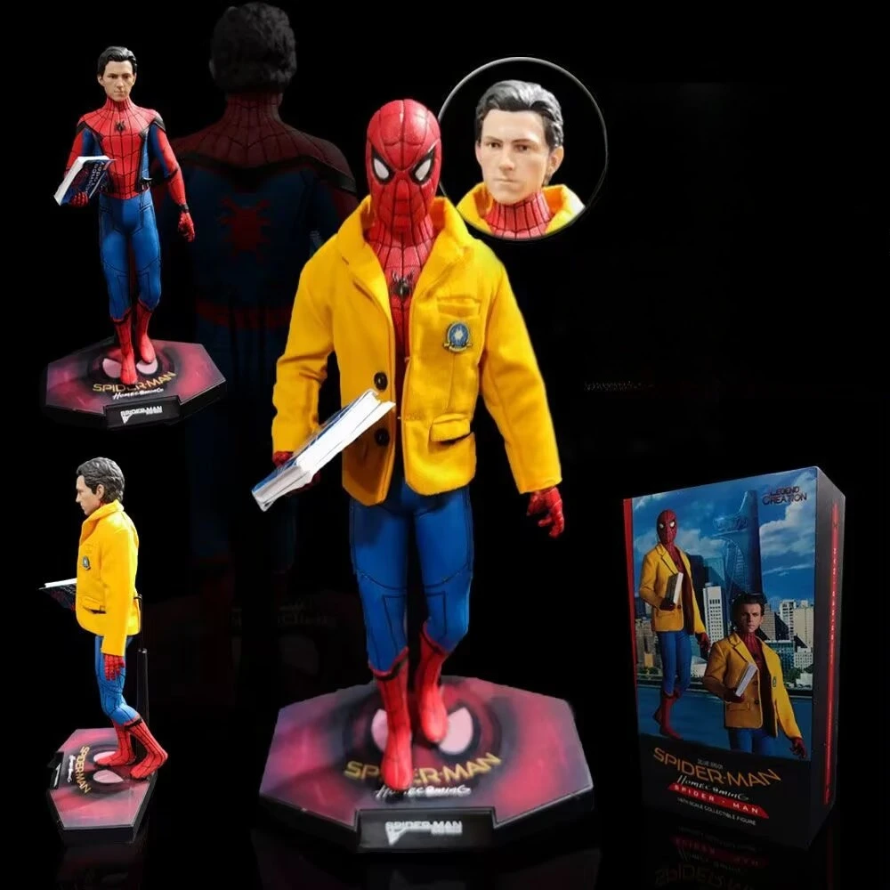 

18cm The Avengers Movie Figure Spider-Man Peripheral Model Double-headed Replacement Statue Desktop Ornaments Birthday Gifts Toy