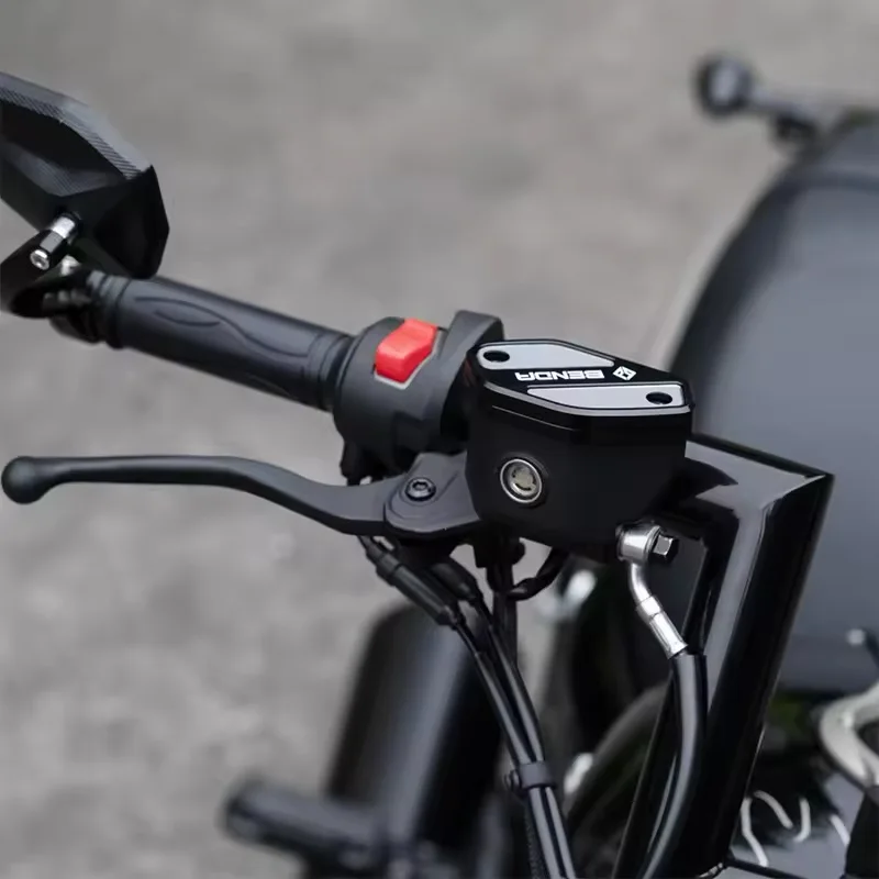 سبائك الألومنيوم الفرامل العلوي غطاء المضخة تعديل دراجة نارية الكروم تقليم وعاء الزيت ل Benda شينشيلا 250 bd250 غطاء زيت الفرامل #5