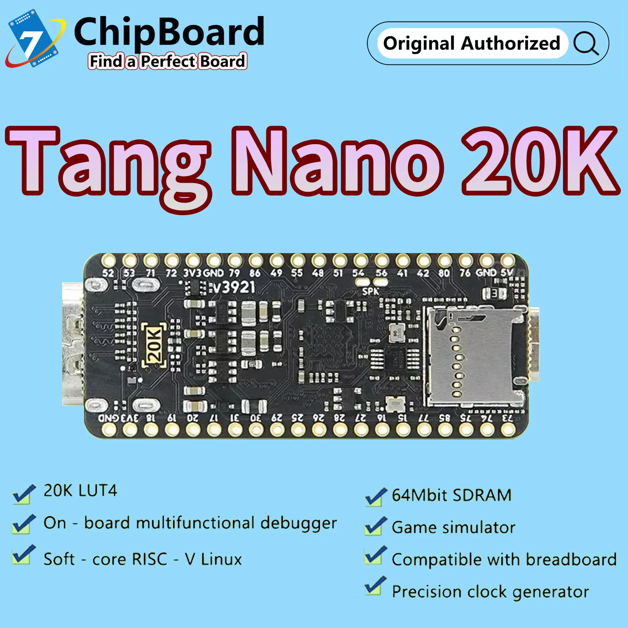 Placa FPGA Sipeed Tang Nano 20K, Reproductor de Juegos Retro RISC-V Linux, Emulador de Código Abierto Linux MINI GW2AR-18 GOAI Gowin