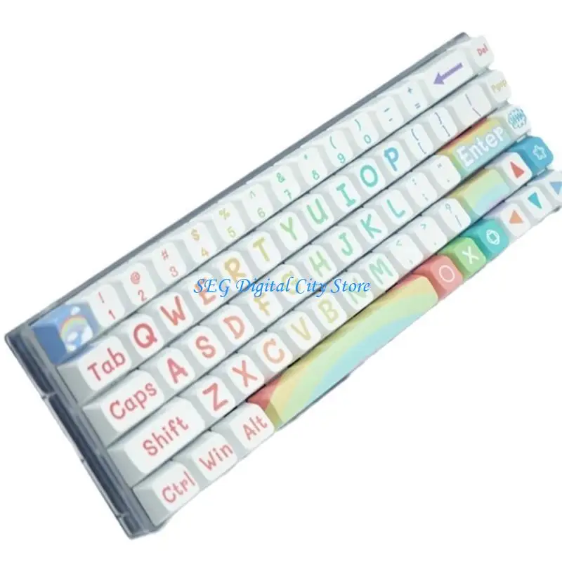

U75B 125Key/SET MDA Profile Rainbow Keycap для механических клавиатур PBT Dyesubbed Keycaps для переключателей
