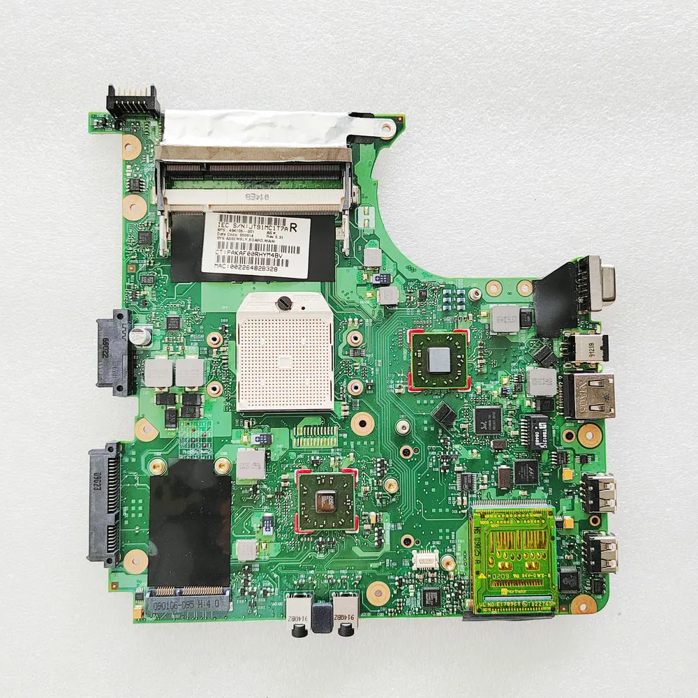 

494106-001 497613-001 For HP Compaq 6535S 6735S Laptop Motherboard Socket S1 DDR2