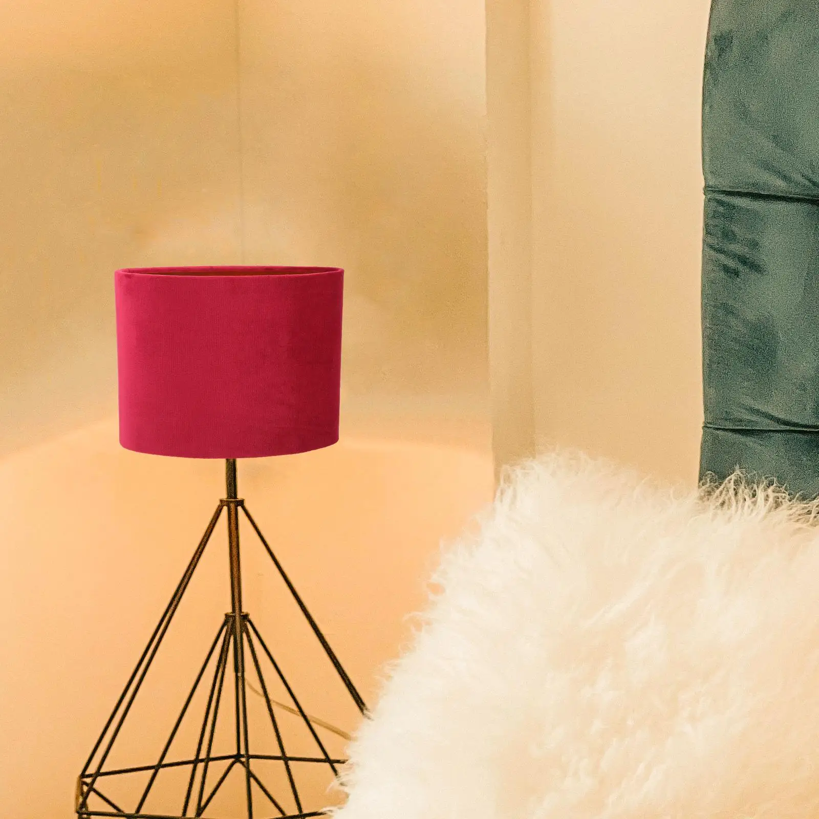 Oval Table Lamp Cover Shades Simple Cloth Lampshades Desk Beaded Frame Light Small Desktop Dustproof Practical Long Lasting