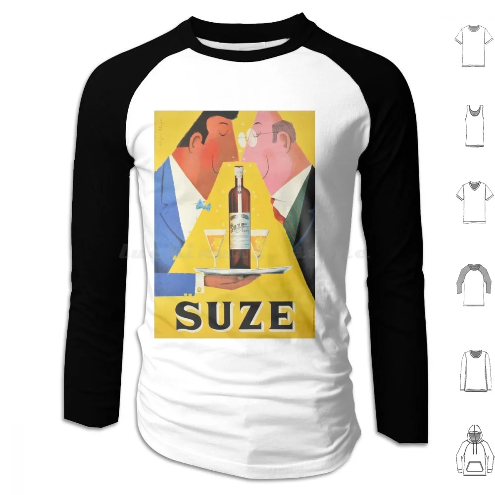 

Suze Advertising Poster-Vintage Hoodies Long Sleeve Pub Vintage Retro Publicity Pastis Mint Lozenge Marseille South Sun