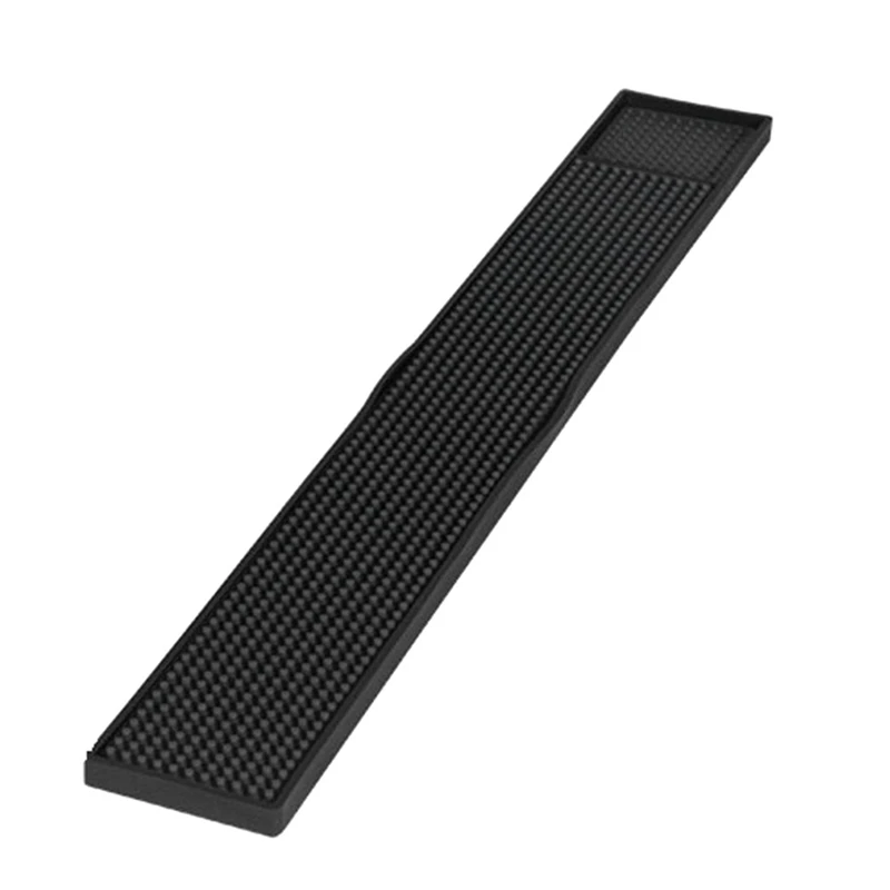 3Pcs Rubber Bar Service Spill Mats Home Bar Mat For Counter Top Black Bar Mats Home Bar Mat Non-Slip Drain Pad Desk Mats