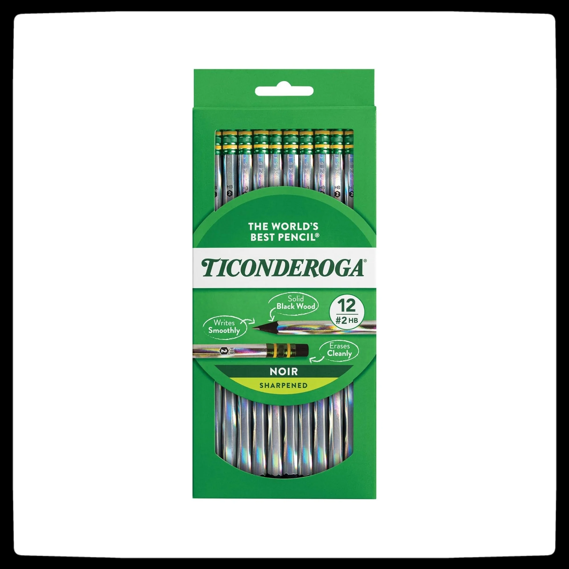 

Holographic Design, Black Wood-Cased #2 Pencils, 12 Count