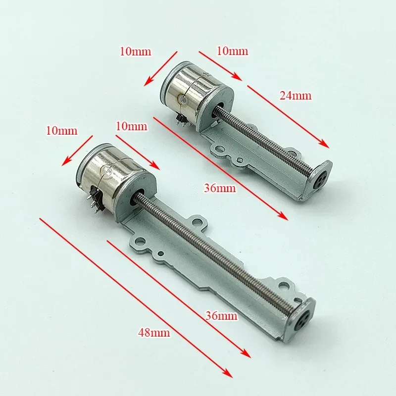 

Mini Precision Linear Stepper Motor 36mm/48mm DC 5V 2-Phase 4-Wire Micro 10mm Stepping for Camera Slide Xenon Lamp Adjustment