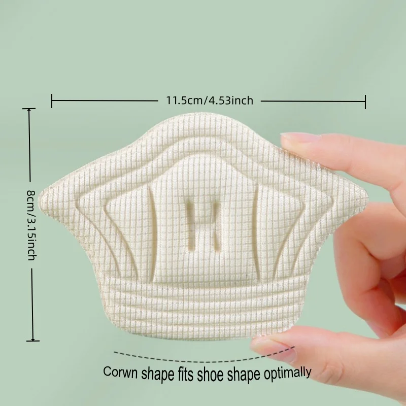 12Pcs Adjustable Heel Pads for Sports Shoes Anti-Wear Breathable Cushion Inserts, Self-Adhesive Back Stickers for Comfort Fit