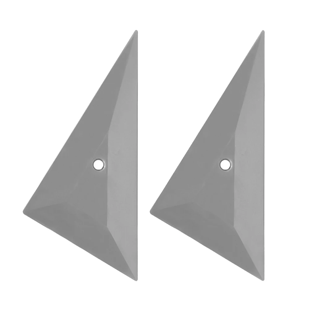 2PCS/Set Grey Triangular Corner Scraper Car Window Tinting Tool Vinyl Covered Dye Thin Scraper for Automotive Installation