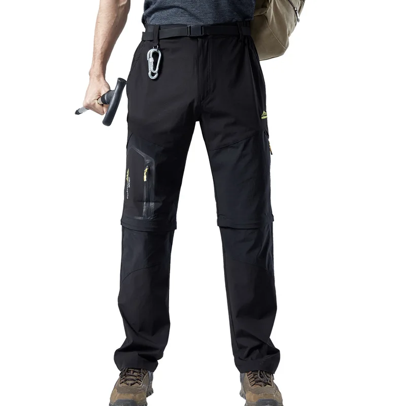 Pantalones de senderismo de secado rápido para hombre, pantalones de Trekking extraíbles, pantalones de viaje deportivos transpirables, talla estadounidense, primavera y verano