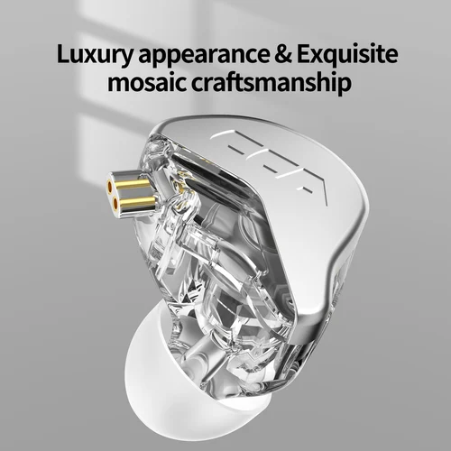 Imagen 2 del producto CCA CRA-auriculares intrauditivos con diafragma ultrafino, cascos IEM con controlador dinámico, auriculares para juegos con cable de graves y Cable desmontable