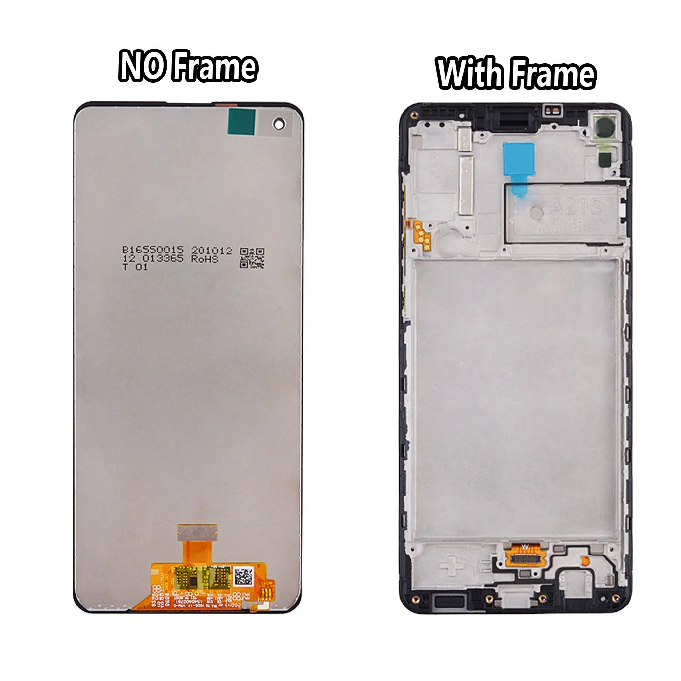 5Pcs/Lot For Samsung Galaxy A21s A217 A217F LCD Touch Screen Digitizer For Samsung A21s SM-A217F/DS LCD Replacement With Frame