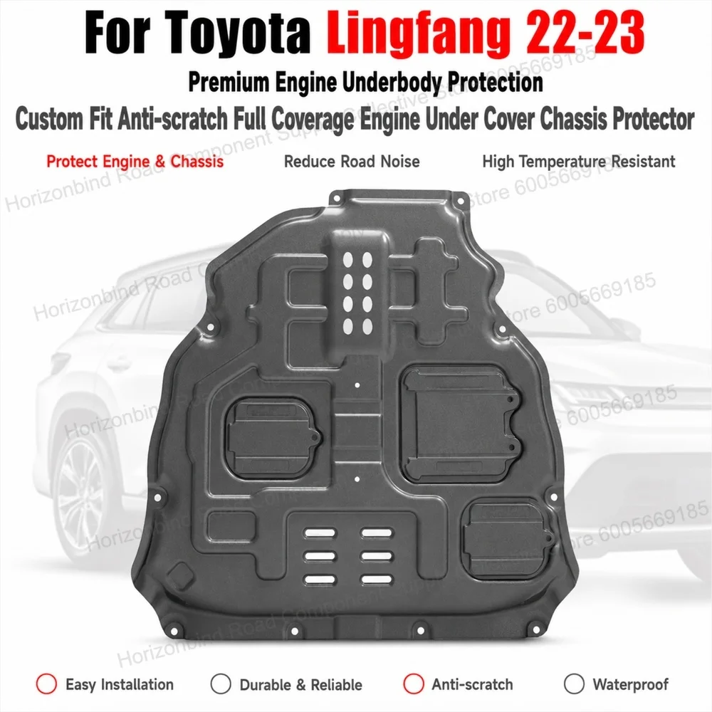 For 22-23 Toyota Lingfang Engine Lower Guard Custom Fit Full Coverage Underbody Shield Chassis Protector