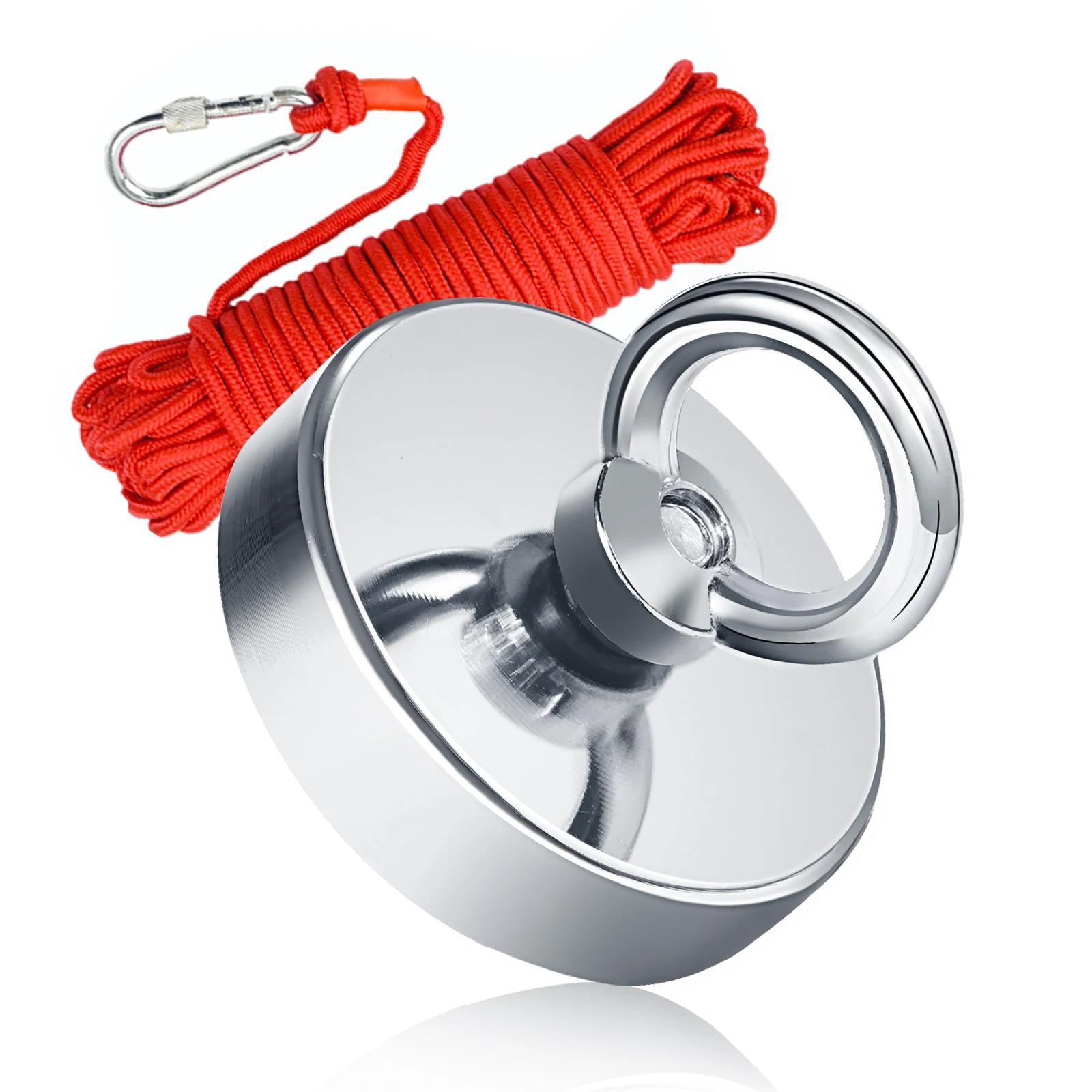 D60 Super Strong Magnetic Fish Magnets with Rope 200kg Refrigerator Magnet Set Cute Kit for Fishing and River Lake Hunting