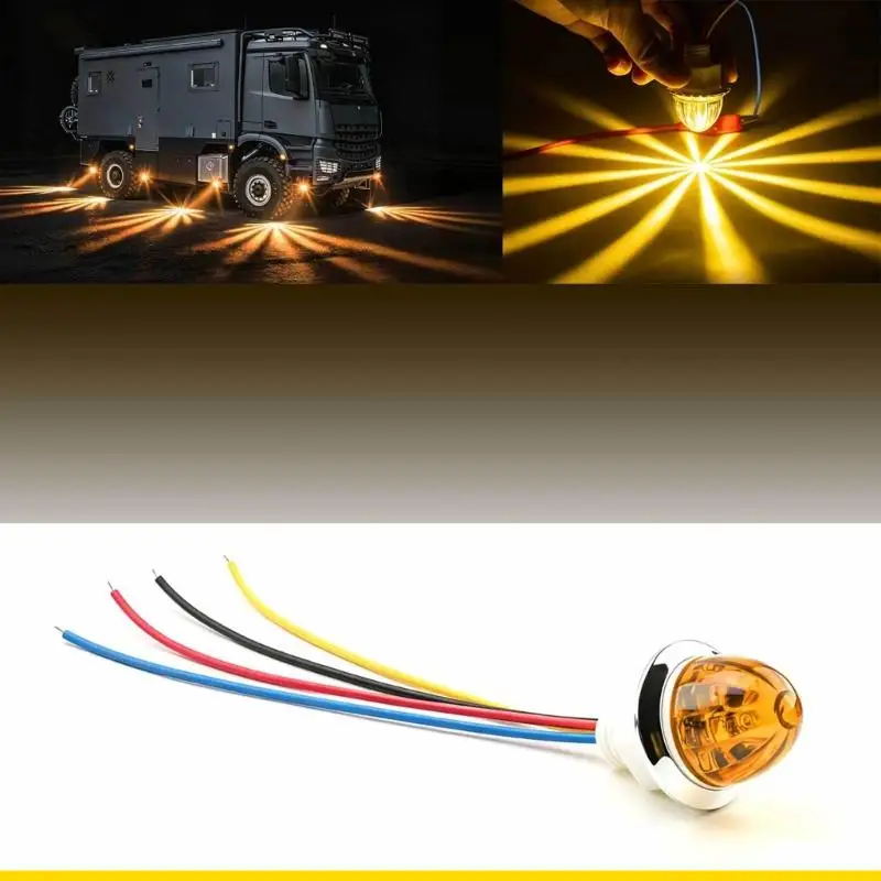 SZCH Trailer Warning & Clearance Lamp Truck Marker Light with 1.50 in Threaded Mount Form