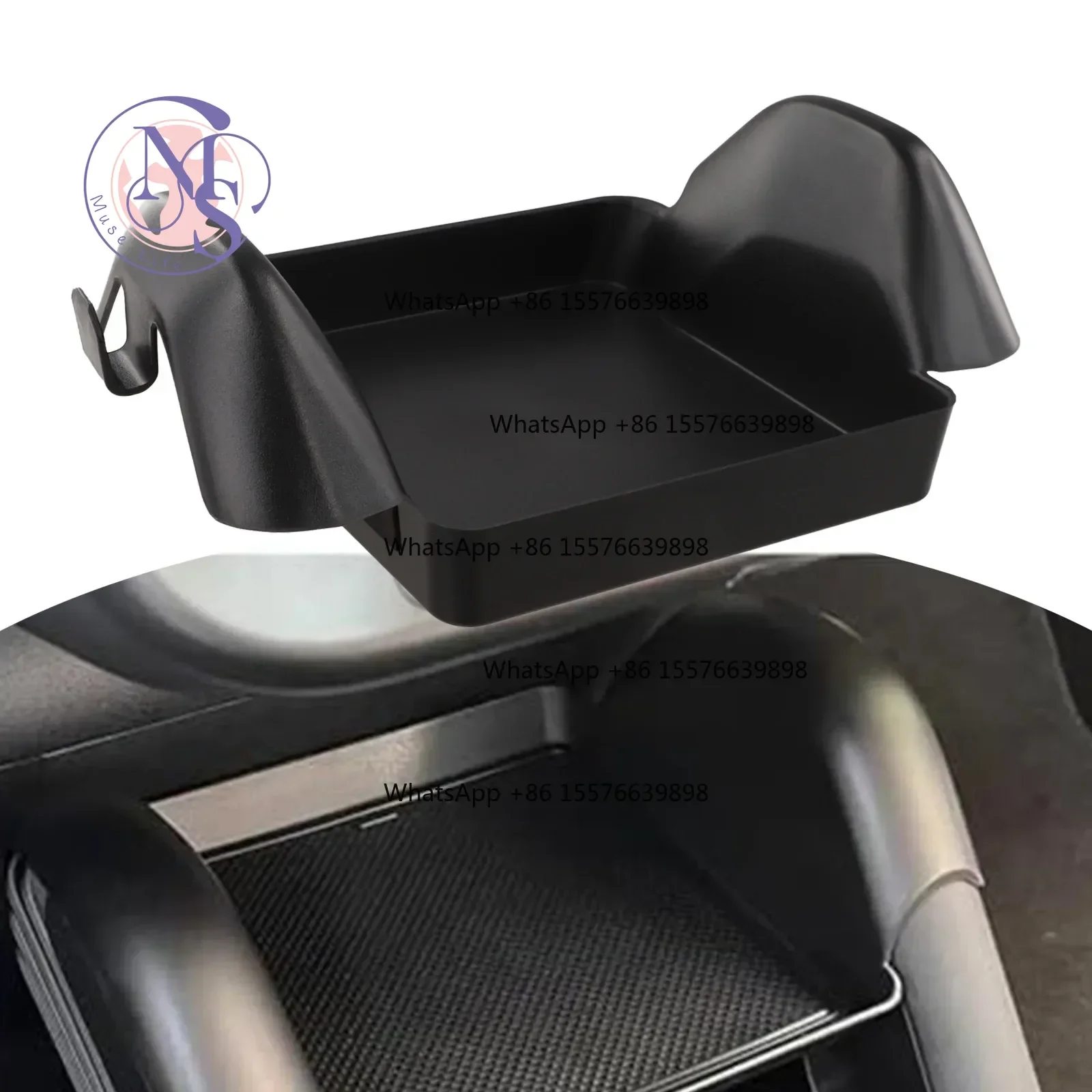 ABS Center Console Storage Organizer Tray, Car Interior Decorative Accessories