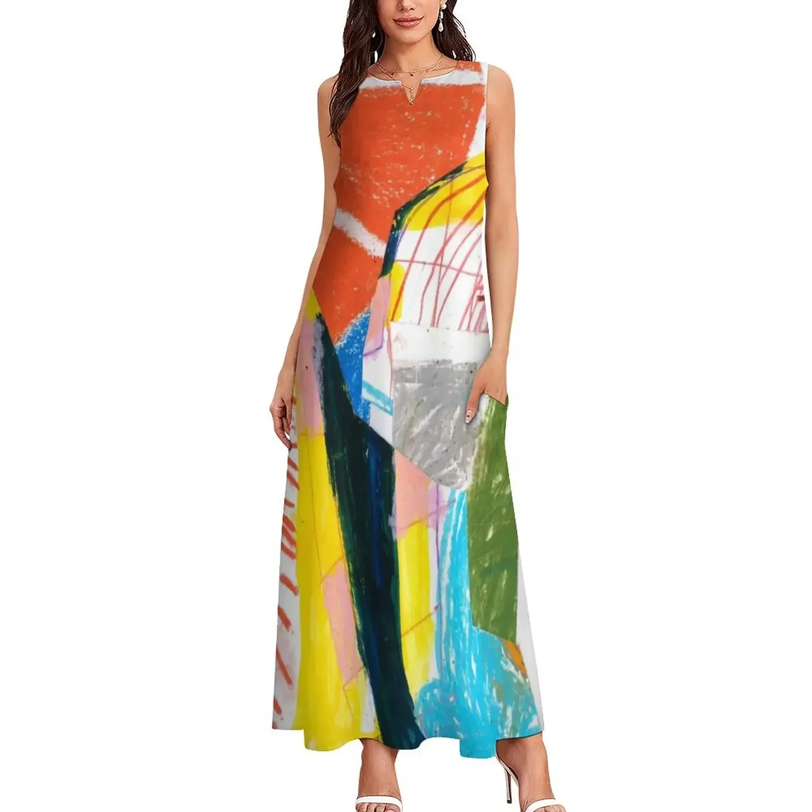 ชุดเดรสยาวลายตารางและเส้นสำหรับผู้หญิง ชุดเดรสหรูหราสำหรับงานแต่งงาน ชุดเดรสฤดูร้อนสำหรับสุภาพสตรี ชุดเดรสออกงานปี 2025