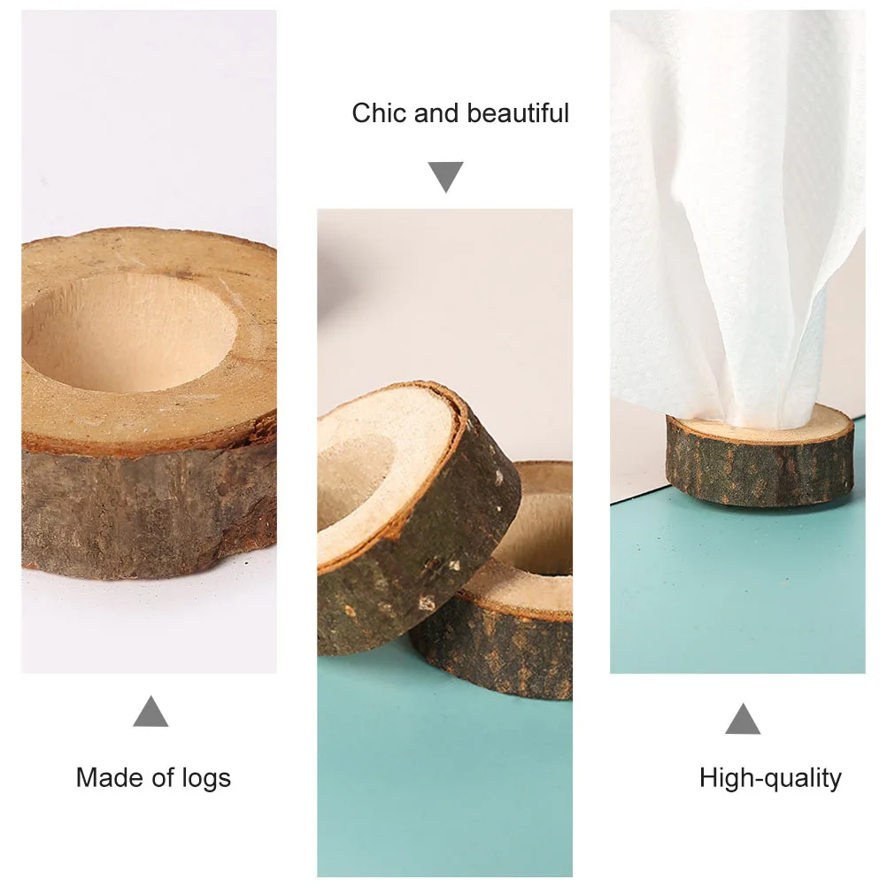 

10Pcs Creative Wood Candleholder Unique Design Decorative Candlestick Ornament for Party Wedding Household Festival Use
