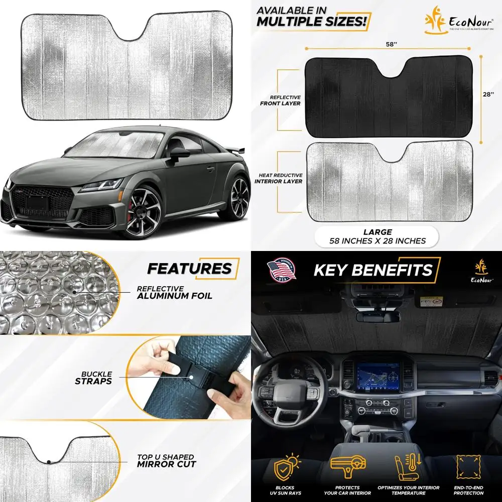 

accordion car windshield sun shade | car sun visor to protect harmful uv rays | foldable automotive windshield sunshades | wind