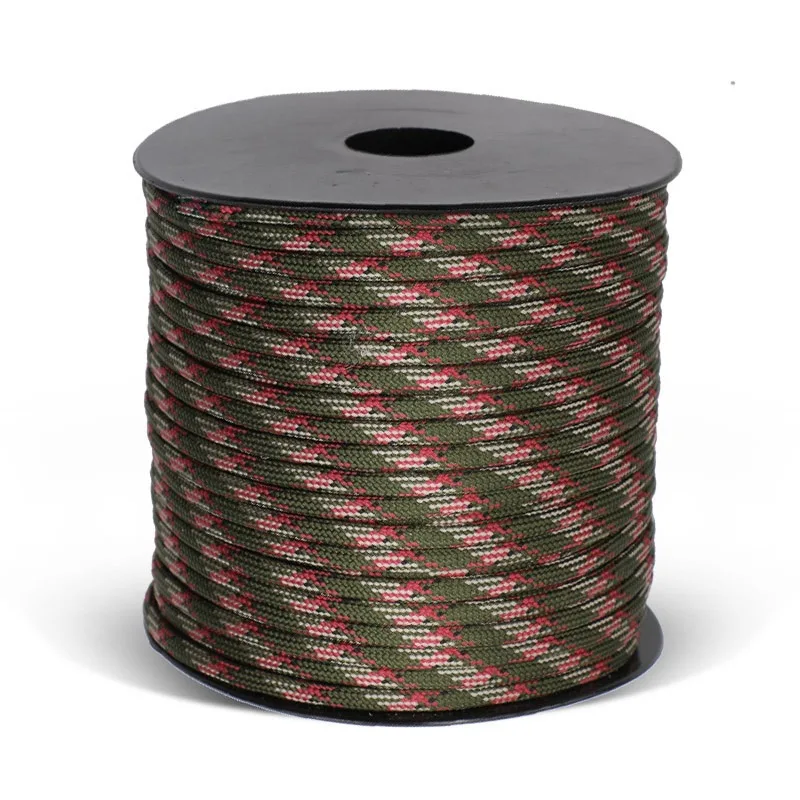 Durchmesser 4MM 9-Adriges Rollenband 50M Seil Geeignet für Zeltverstärkung, Windseil-Verstärkung, Armband DIY Weben, Rucksack-Bi