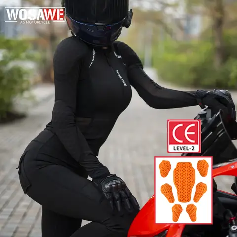 WOSAWE Women Motorcycle Jacket CE Approved Motorcycle Body Armor Summer Motorbike Protection Moto Racing Jacket Clothing ﻿