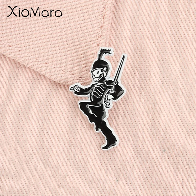 The Black Parade Music Album Enamel Pin Rock Band Skeleton Honor Guard Brooch Lapel Badge Fashion Jewelry Gift for Fans Friends