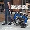 Outdoor Power Equipment 12500 Peak Watt Home Backup Portable Generator, Remote Electric Start with Auto Choke