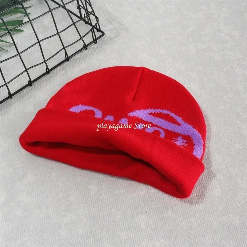Y88A Y2K Hip Hop Hat Harajuku Slouchy Jacquard Hat Versatile Unisex