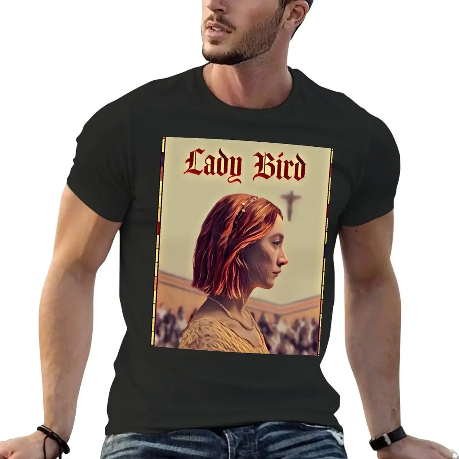 

Lady Bird Painting T-Shirt anime figures sports fans oversized cotton graphic tees mens fashion