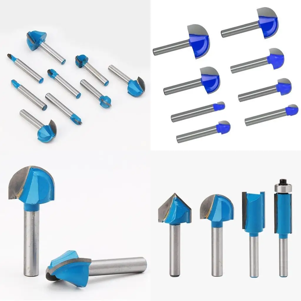 

652F 6mm Round End Mill With 6mm Clip Solid Varbide Tapered Woodworking Tool