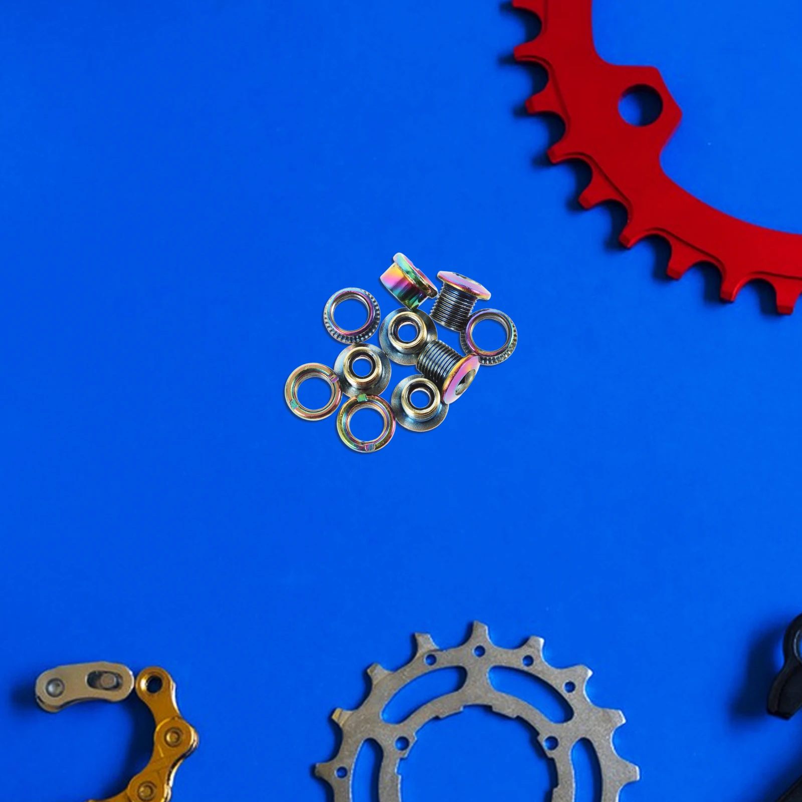 

5 Sets Bicycle Gear Screws Bolt for Bike Crank Chainring Arm Bolts Alloy Crankset Fixing Accessories