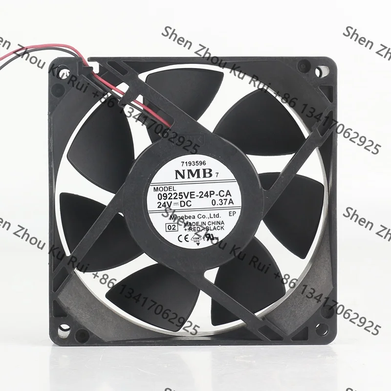 

9CM NMB DC 24V 0.37A AC EC 9025 Frequency converter Double ball bearing 90X90X25MM 2-wire 09225VE-24P-CA cooling fan