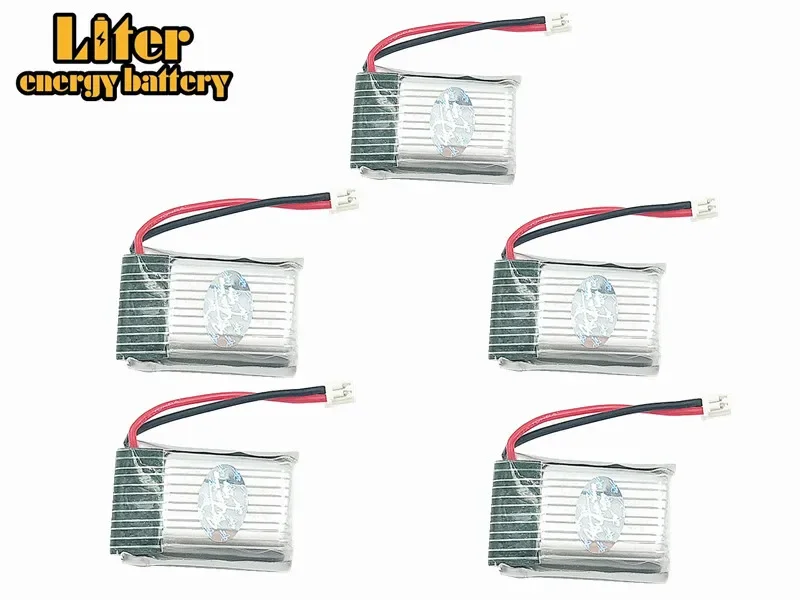 5pcs 1.25mm Plug 3.7v 200mah 1S H20 RC Quadcopter Spare parts LIPO Battery 1.25mm pin Battery 651723