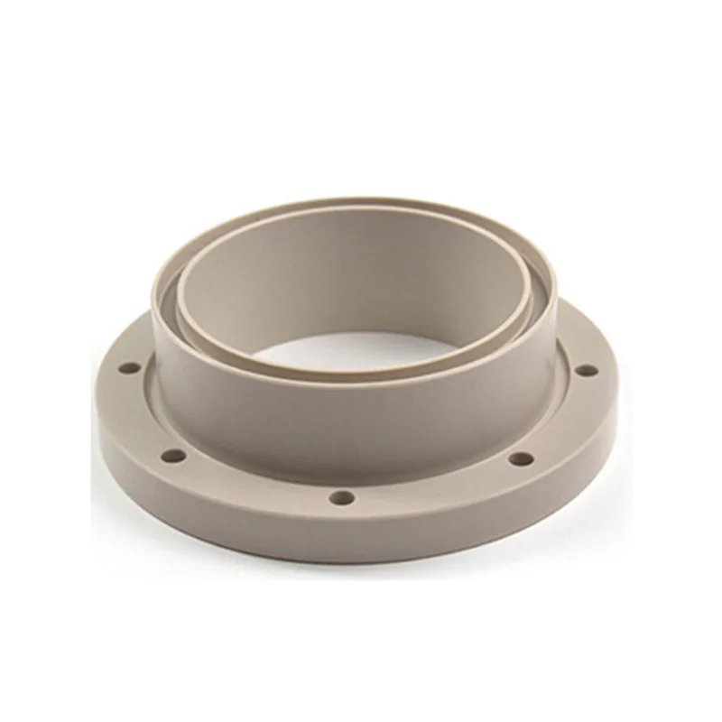 

Custom CNC PEEK Flange Sleeve High Quality CNC Machining Plastic/Nylon/Pom/Delrin/Peek CNC Turning Machined Plastic Parts