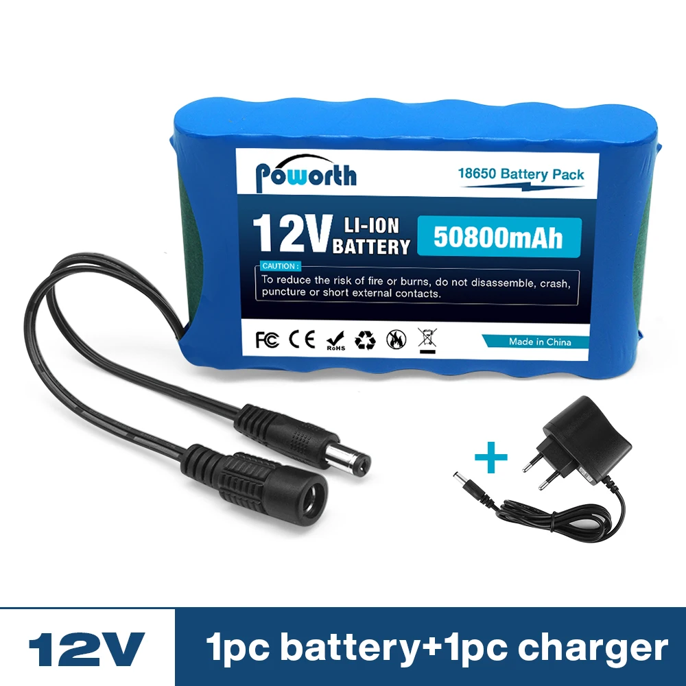 

High-Energy Battery 12V 50800mAh Li-ion Battery Pack - The Ultimate Portable Power Solution for CCTV and Professional Use